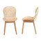 Baxton Studio Sabelle Japandi Natural Brown Mahogany and Rattan 2-Piece Dining Chair Set 232-2PC-12831-ZORO - alternate 2